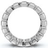 Pompeii3 5Ct Emerald Cut Bezel Eternity Wedding Ring 14k Gold Lab Created - 2 of 4