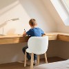 2PCS Teddy Fabric Vanity Chair Set - Dining Chair,Modern Love Backrest Stools for Bedroom, Home Office & Living Room - 4 of 4
