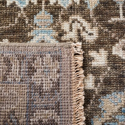Samarkand Gray and Beige Hand-Knotted Wool Area Rug