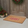 HomeRoots 24" X 36" Brown And Pink Christmas Outdoor Coir Door Mat - 2 of 4