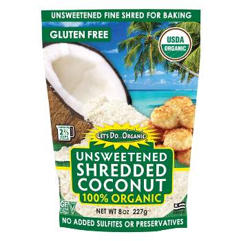 Let's Do Organic 100% Organic Shredded Coconut Unsweetened - 8oz