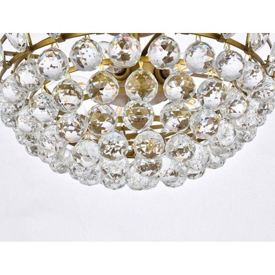 Emilia 18'' Brass and Crystal Flush Mount Light
