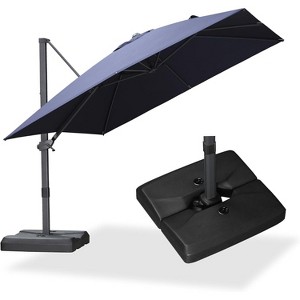 PURPLE LEAF Cantilever Telescopic Umbrella for Swimming Pool, Patio, Porch, Garden - 1 of 4