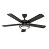 warmiplanet 52" Ceiling Fan with Lights Remote Control, Brushed Nickel ,DC Motor,5 Blades - 2 of 4