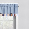 Bacati - Rod Pocket Window Valance Mod Sports Blue/Orange/Brown - 3 of 4