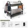 Fortune Candy 16'' Tall Large Capacity Multifunction Storage 2 Tier Dish Drying Rack - 4 of 4