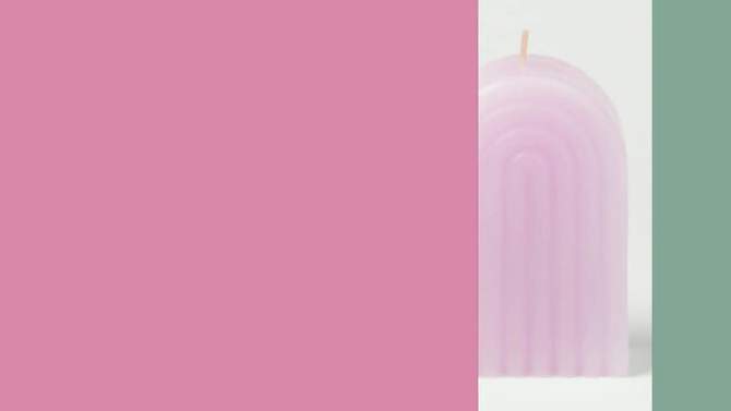 Shaped Pillar Candle Rainbow Lavender - Opalhouse&#8482;, 2 of 7, play video