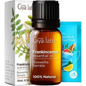 Gya Labs Frankincense Essential Oil for Face - 0.34 Fl Oz - 100% Pure Natural Frankincense Oil for Skin, Body Massages & Candle Making Scent - 1 of 4