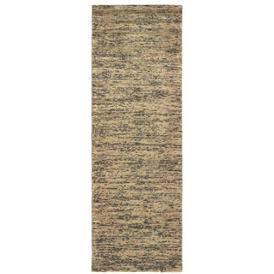 Oriental Weavers Lucent 45906 Gold/ Green Indoor Area Rug - 2'6" x 8'