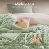 Sapphtopaz 50"x60" Ruched Faux Fur Blanket, Ultra-Soft Comfy Throw Blanket for Bed, Reversible Solid Faux Fur Oeko-Tex Bedding for Bedroom - 3 of 4