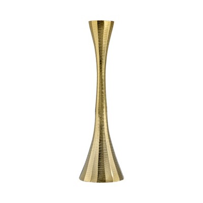 Sagebrook Home 10"Hx3" Diameter, Metal Taper Candle Holder, Brass Finish, Decorative Candle Holder for Table Centerpieces and Home Decor for Your