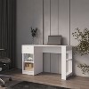 Vynxaria Computer Desk with Drawer & Open Storage Shelves, Minimalist Workstation for Home Office - 4 of 4