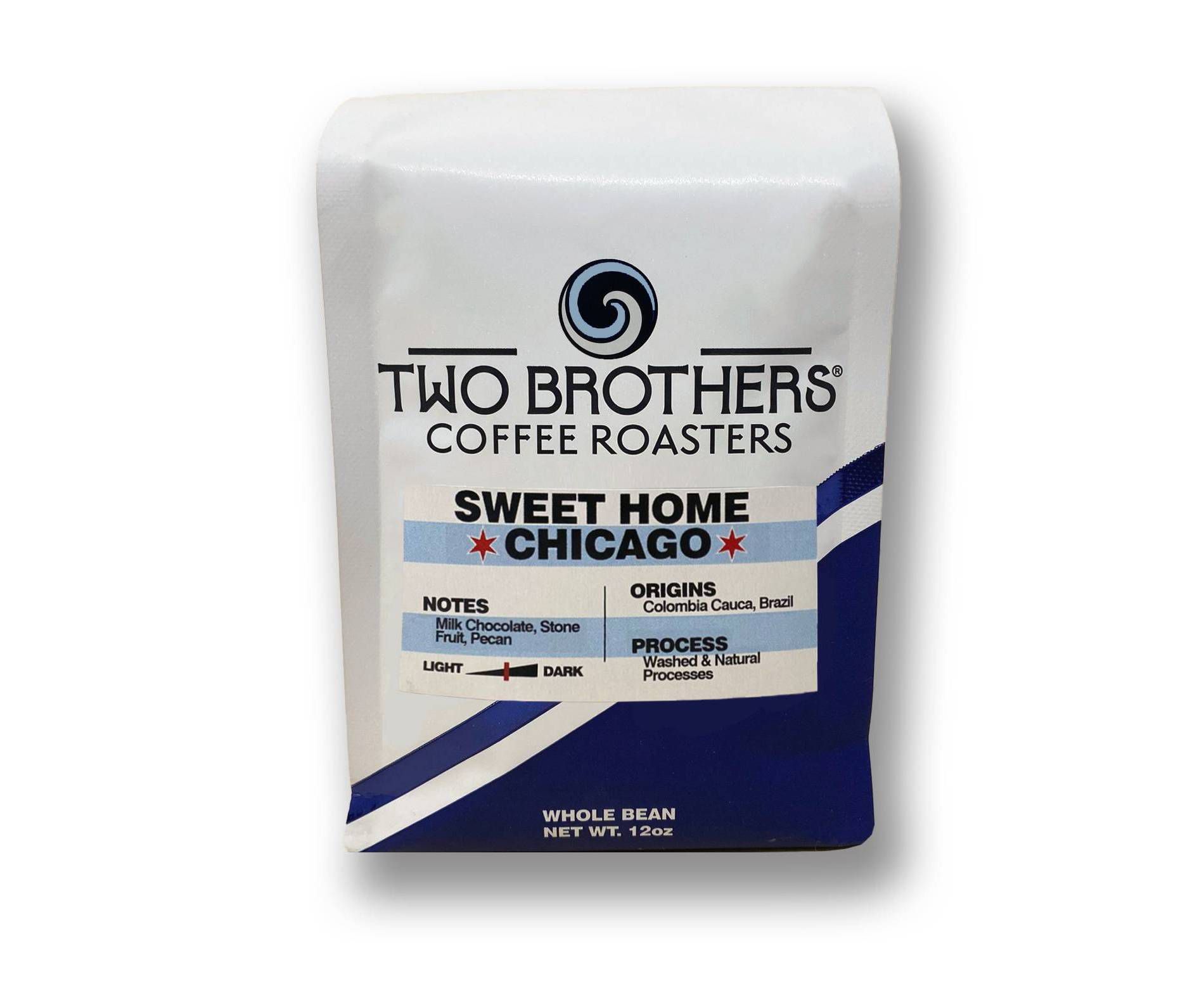 Two Brothers Coffee Roasters Sweet Home Chicago Medium Roast Coffee - 12oz: Colombian Arabica Beans