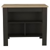 Grungis Kitchen Island Cart with Three Concealed Shelves,Kitchen Island with Large Top Surface,Island Table for Kitchen - 4 of 4