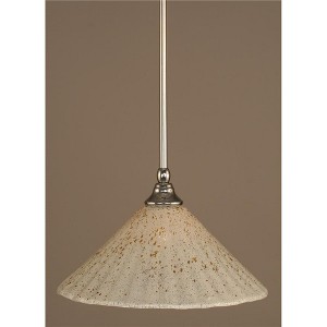 Toltec Lighting Any 1 - Light Pendant in  Chrome with 12" Gold Ice Shade - 1 of 1