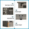 AMERLIFE Farmhouse 63" Buffet Sideboard Cabinet with Glass Door - 4 of 4