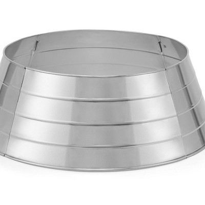 Hammered Silver Metal Christmas Tree Collar, 22.5"