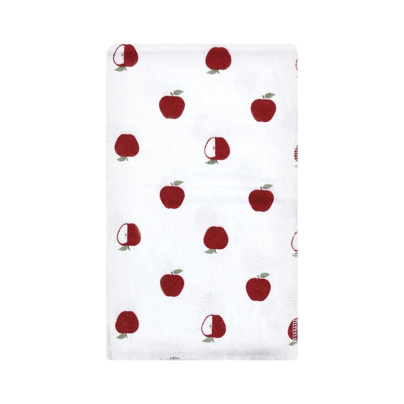 Hudson Baby Infant Boy Cotton Flannel Burp Cloths, Apple Orchard, One Size, 4 of 9