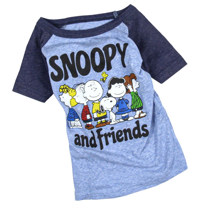 Peanuts Toddler Boys' Snoopy And Friends Raglan Collectible Graphic T-Shirt Kids, 2 of 4