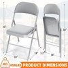 SKONYON Folding Chairs Portable Vinyl Padded Folding Chair with Durable Steel Frame 4 Pack and 6 Pack - 2 of 4