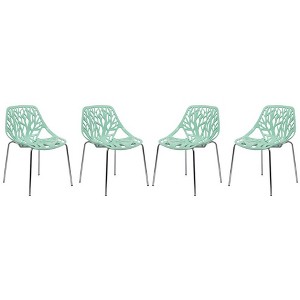 LeisureMod Asbury Stackable Dining Chair, Set of 4 - 1 of 4