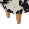 PAGED Cow-Shaped Footrest Ottoman Modern Coffee Table Side Table, Accent Vanity Stool Chair for Living Room, Bedroom, Balcony - 4 of 4