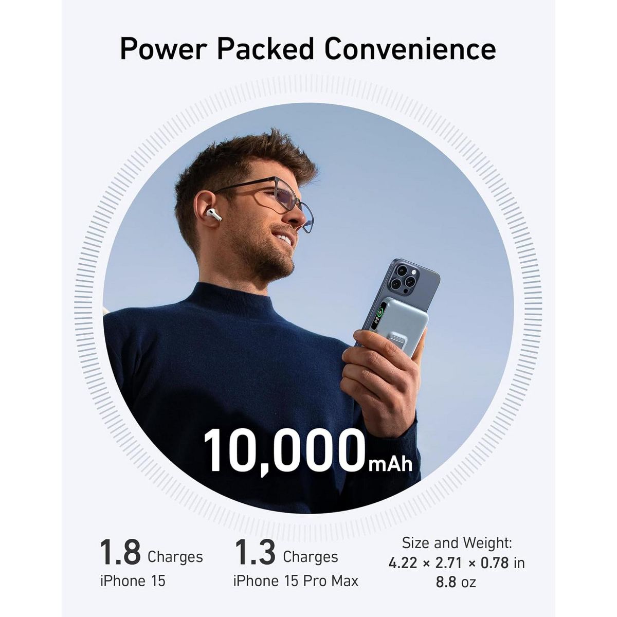 Anker MagGo Power Bank, Qi2 Certified 15W Ultra-Fast MagSafe-Compatible Portable Charger - thumbnail 10