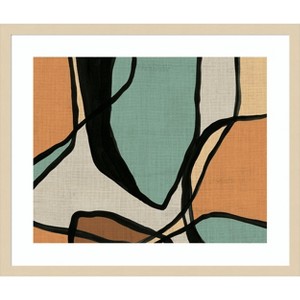 Amanti Art Abstract Stained Glass I by June Erica Vess Wood Framed Wall Art Print - 1 of 4