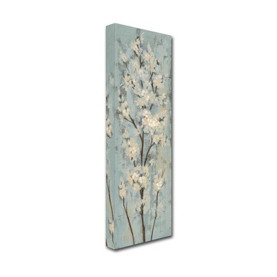Trademark Fine Art -Silvia Vassileva 'Almond Branch I on Light Blue' Canvas Art