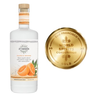 21 Seeds Valencia Orange Infused Blanco Tequila - 750ml Bottle