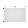 Knightsbridge Chain Bath Rug Cotton Non Skid Back, White - 2 of 4
