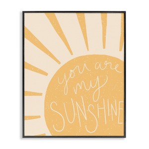 Stupell Industries You Are My Sunshine Simplistic Sun Beam Rays Black Framed Giclee Art - 1 of 4