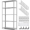 5-Tier Heavy Duty Steel Shelving Unit: 500 lbs Capacity, Adjustable Height Metal Shelves – Indoor/Outdoor Use (Kitchen, Pantry, Living Room), Silver - 2 of 4