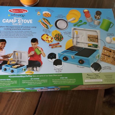 Melissa & Doug Let's Explore Wooden Camp Stove Play Set