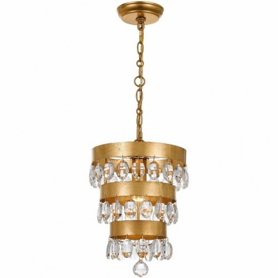 Crystorama Lighting Perla 1 - Light Chandelier in  Antique Gold