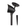 Set of 4 Outdoor Solar Powered Pathway LED Light Stakes Silver/Black - Alpine Corporation: Weather-Resistant, No Assembly Required - 3 of 4