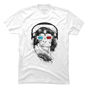 Men's Design By Humans Bananas for Thought? By Stuporman T-Shirt - 1 of 4