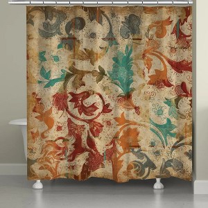 Laural Home Floral Scroll Shower Curtain - 1 of 1