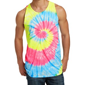 Mafoose Mens Cotton Tank Top Tie-Dye Sleeveless Shirt for Sports, Gym, Fitness Multi Color - 1 of 4