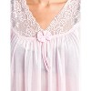 Casual Nights Women's Fancy Lace Neckline Silky Tricot Nightgown - 3 of 4