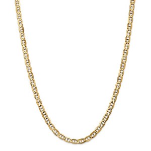 Black Bow Jewelry 5.25mm 14k Yellow Gold Solid Concave Anchor Chain Necklace - 1 of 4