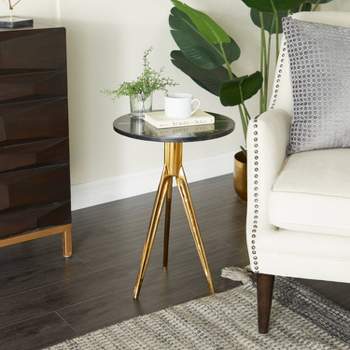 Contemporary Marble Accent Table Gold - Olivia & May : Target