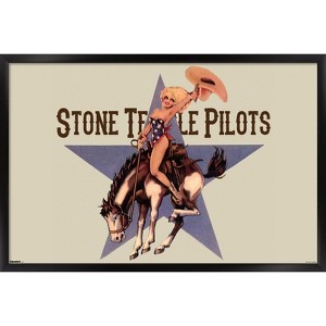 Trends International Stone Temple Pilots - Cowgirl Riding Bronco Framed Wall Poster Prints - 1 of 4