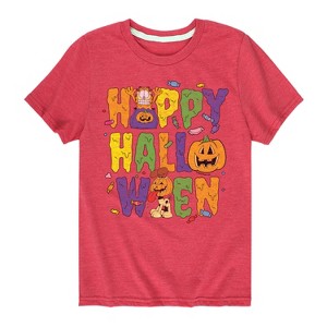 Boys' - Garfield - Happy Halloween Icons Short Sleeve Graphic T-Shirt - 1 of 4