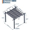 Aluminum Pergola Outdoor Gazebo with Retractable Canopy, Louvered Roof, Waterproof Shade for Patio, Deck, Backyard, BBQ, Mirador Pergola Kit - 3 of 4