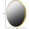 Beautyolove Round Mirror 24 Gold Wall Mounted Circle Mirrors Vanity Mirror with Brushed Aluminum Alloy Frame Modern Decoration - 4 of 4