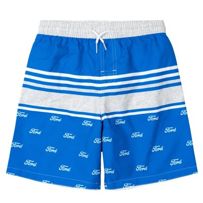 Ford Little Boys Raglan Rash Guard and Swim Trunks UPF 50+ Outfit Set Colorblock Blue / Gray 7-8 — фото 3