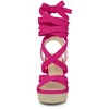 Allegra K Women's Espadrilles Platform Heels Lace Up Wedge Sandals - 2 of 4