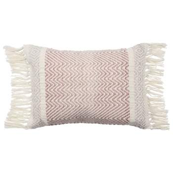 16"x24" Oversized Indoor & Outdoor Vibe by Iker Chevron Lumbar Throw Pillow Cover - Jaipur Living