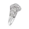 Ross-Simons 0.25 ct. t.w. Diamond Vintage-Inspired Milgrain Ring in Sterling Silver - 3 of 4